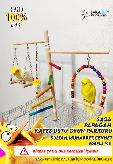 Kafes  Üstü Sultan Papağanı Oyun Parkuru SA24