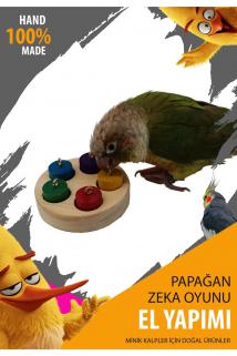 Papağan Ahşap Zeka Gelişimi Için Eğitici Interaktif Oyuncak Doğal Renkli Oval